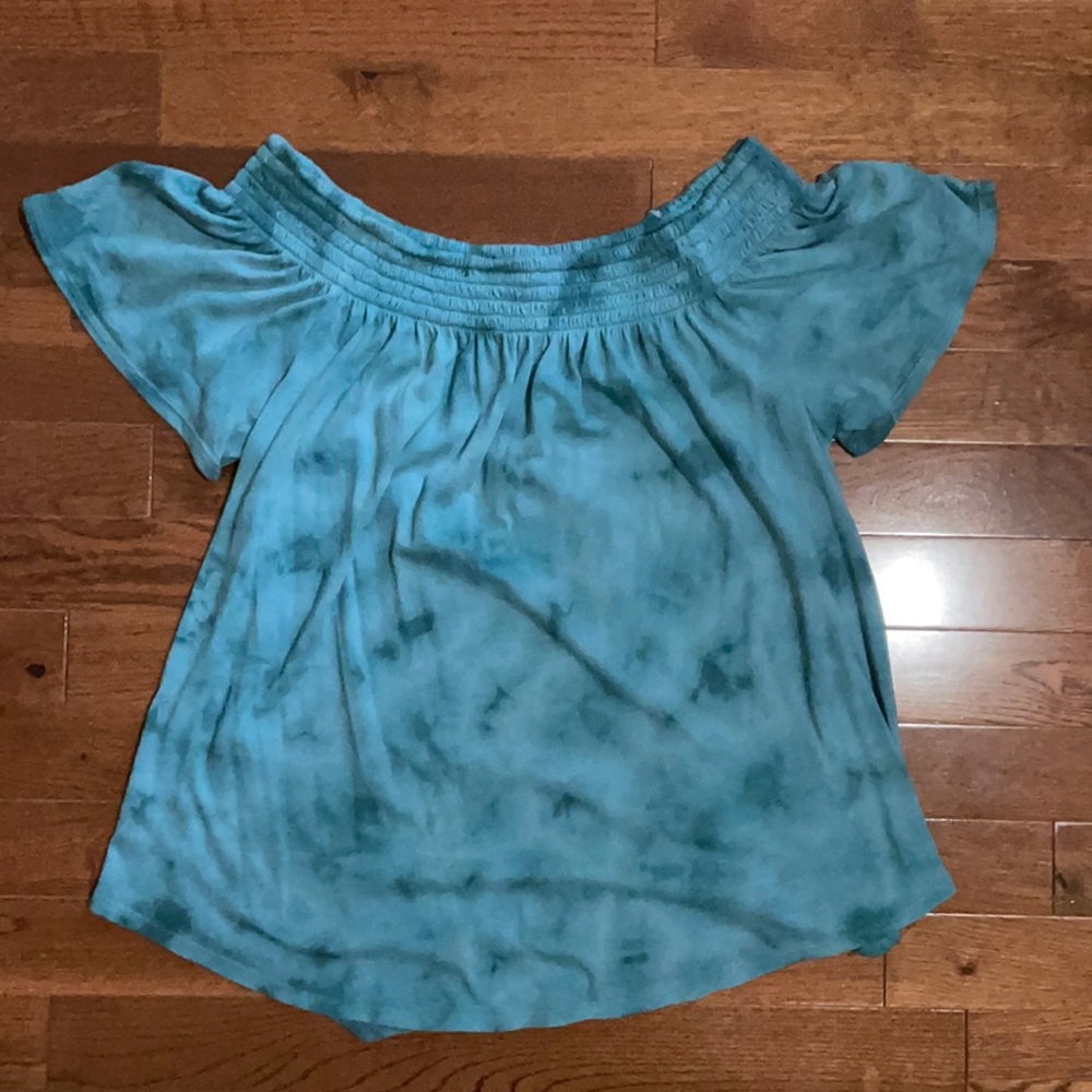 Express Tie Dye Off Shoulder Top